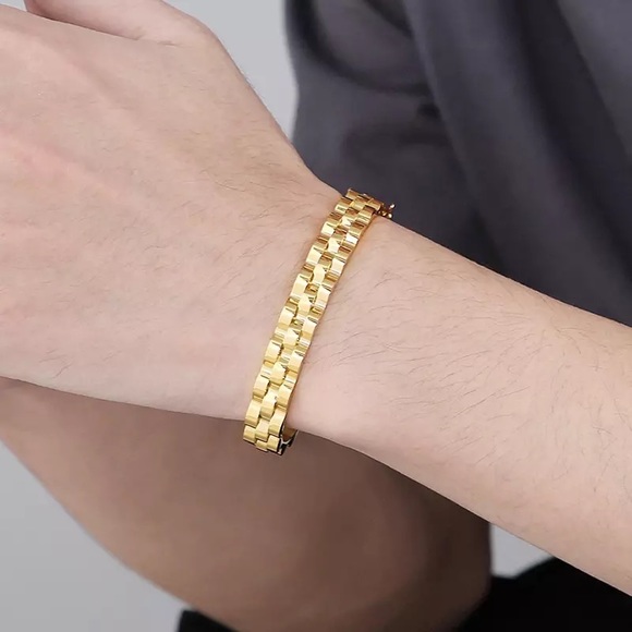 9mm Stainless Steel Cuff Bangle Unisex Bracelet - Picture 2 of 13